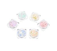 VALICLUD 6 Scatole Fiori Nail Charms per Unghie Acriliche Decorazioni Manicure Femminili Cambia Colore Alla Luce