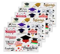 VALICLUD 6fogli Adesivi Per Laurea Adesivi Decorativi Per Decalcomanie Per Tocchi Laurea Stelle Diplomi e Certificati Per Feste