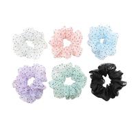 VALICLUD 6pezzi Anellini Per Capelli Elastici Motivo Pois Accessori Creativi Per Capelli Da Ragazza Fermagli Per Coda Di Cavallo Per Donne in Colori Adatti Molte Occasioni e Outfit