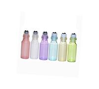 VALICLUD 6pezzi Bottiglia Roll in Vetro Da Flacone Per Oli Essenziali Portatile e Ricaricabile Confezione Ermetica Per Profumi Aromi e Viaggi