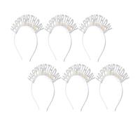 VALICLUD 6pezzi Cerchietto Per Compleanno Glitterato Fasce Per Per Feste Di Compleanno Accessori Per Per Bambine e Ragazze Di Buon Design Leggero e Riutilizzabile