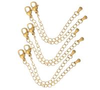 VALICLUD 6pezzi Elastici per Catene Multiple Estensori per Catene di Gioielli Fai da Te Componenti in Acciaio Inossidabile per Creazione di Collane e Braccialetti Chiusure Moschettone Acces