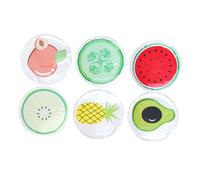 VALICLUD 6pezzi Eye Cooling Pads Gel Pvc Frutta Rilassanti Per Occhi Affaticati Riutilizzabili Terapia Calda e Fredda Per Contorno Occhi e Occhiaie Forma Estiva Colorata