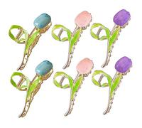 VALICLUD 6pezzi Fermaglio Tulipano in Lega Grandi Fermagli per Capelli Forma di Fiore Adatti per Fissare i Capelli Mentre Si Fa Bagno o Si Fa Sport