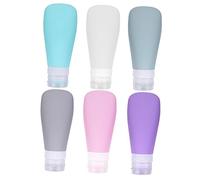 VALICLUD 6pezzi Flacone Cosmetico da Viaggio Contenitori da Viaggio in Silicone per Cosmetici Separato Vuoto per Lozioni Struccanti Shampoo