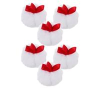 VALICLUD 6pezzi Piumino per Cipria Rotondo Applicatore per Cipria in Polvere Libera con Manico Curvo Piumino per Trucco Viso e Corpo per Fondotinta e Fard