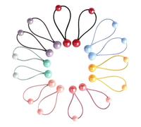 VALICLUD 7 paia Elastici per con Palline Colorate per Bambine e Donne Fasce Elastiche Morbide per Code Cavallo Accessori Moda Luminosi per Acconciature