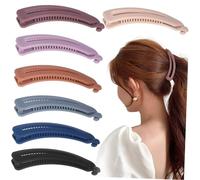 VALICLUD 7 Pezzi Fermaglio a Banana Clip Jumbo Presa Carino Coda Di Cavallo Impugnature Fermagli Per a Banana Per Le Donne Bene Fermagli a Banana Riccio Di Moda Plastica