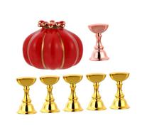 VALICLUD 7pezzi Magnetico Unghie Base per Esercitarsi le Unghie Supporto per Manicure Strumento per Nail Art Forniture per Manicure Design Forma di Zucca Sedili Laterali Superiori