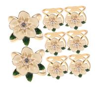 VALICLUD 8 pezzi Anello Sciarpa Donna in Lega con Fiore Finto Fermasciarpa Elegante per Sciarpe di Catena Chunky Clip Sicura e Resistente all Usura