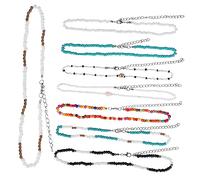 VALICLUD 8 Pezzi collana bohémien collana estate boho girocollo di perline di perle collanina colorate collane catena al collo con perline girocollo con uomo