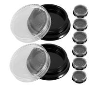 VALICLUD 8pezzi Contenitori Plastica Rotondi Piccoli Barattoli Vuoti Riutilizzabili Per Glitter Unghie Barattoli Ricarica Per Decorazioni Unghie Te Contenitori Portatili Per e Paillettes