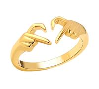 VALICLUD Abbraccio Anello D'amore Anelli Estetici Anello Di Moda Estetica Dell'anello Anelli Per Le Dita Anelli Aperti Per Le Donne Anelli Minimalisti Per Le Donne Anello Aperto Golden Lega