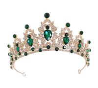 VALICLUD accessori per da sposa Copricapo nuziale accessorio futura sposa corone barocche donne fascia di cristallo Accessori per da damigella fascia per matrimoni Verde
