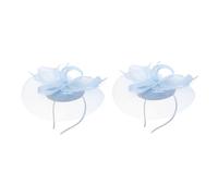 VALICLUD accessori per piuma da sposa copricapo da sposa copricapo per la sposa accessori per per donna cappello da tè fascinatori di nozze Maglia Sky-blue