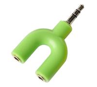 VALICLUD Adattatore Audio Splitter Stereo 3,5mm a Forma di U in Plastica e Metallo per Collegare 2 Cuffie, per Condividere Musica Altoparlanti Stereo Colore Casuale