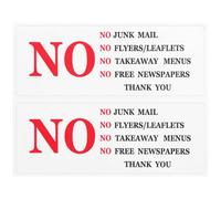 VALICLUD Adesivo per Cassetta Postale Residenziale e Commerciale, Deterrente Anti-posta Indesiderata Istruzioni Chiare, Adesivo Resistente alle Intemperie per Porte D’ingresso, Set da 2