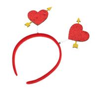 VALICLUD Adoro Il Copricapo Della Fascia Oggetti Di Scena Puntello Cuori Accessori Hearts Head Band Forma Fascia Da Sposa Da Donna Cerchio Per a Cuore Plastica Rosso
