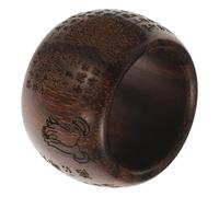 VALICLUD Anello in Legno di Agar per Pollice Design del Sutra del Cuore, Anello Semplice Unisex per Uso Quotidiano e Compleanni