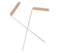 VALICLUD Bacchette da Rabdomante in Ottone Lunghe Set 2 Pezzi Manico in Legno per Rilevazione Acqua e Metalli Attività Outdoor Campeggio e Divinazione