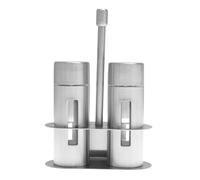 VALICLUD Barattoli per Spezie Finestra Trasparente in Acciaio Inossidabile Set 3 Pezzi e Design Compatto, per Barbecue e Picnic