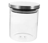 VALICLUD Barattolo Vetro Ermetico con Coperchio in Acciaio Contenitore Trasparente per tè Biscotti e Caramelle Vaso Cucina Sigillato per Cereali e Snack