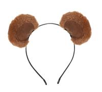 VALICLUD Bear Headband Fuzzy Adjustable Hair Band for Cosplay and Fun Events Cute Animal Headwear for Kids and Adults