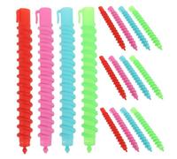 VALICLUD Bigodini a Spirale per Chioma Lunghi 60 Pezzi, Bigodini per Ricci in Plastica Leggera e Cava, Kit Permanente a Freddo per Styling e Boccoli Femminili Colore Casuale