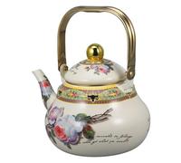 VALICLUD Bollitore Vintage Smaltato con Manico Libellula Teiera Floreale Retrò Resistente al Calore per Piano Cottura Cucina Elegante e Facile da Pulire