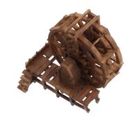 VALICLUD Bonsai a Ruota d'Acqua di Simulazione della Ruota idraulica Piccola Ruota idraulica Fishtank Watermill di Ruota idraulica Resina Light Brown