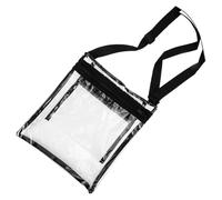 VALICLUD Borsa a Tracolla Trasparente in PVC Nera per Concerti e Viaggi | Design Conforme e Leggero, Interno Tasca, per Studentesse e Donne, per Penne e Rossetti
