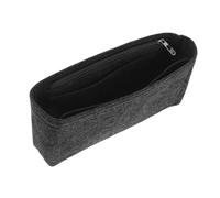 VALICLUD Borsa cosmetica in feltro sacca estetica cosmetica trousse da viaggio tasca organizer tascabile piccola custodia borsa per il trucco a matita metallo Dark Grey