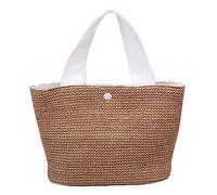 VALICLUD Borsa Da Spiaggia Estiva Woven Bag Donna Rafia Bianca Tote Leggera e Capiente Per Viaggi e Utilizzo Quotidiano Design Elegante e Pratico Per Ogni Occasione