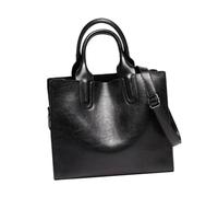 VALICLUD Borsa Donna Spalla in PU Elegante e Vintage Capiente Tote Bag Nera per Uso Quotidiano e Shopping