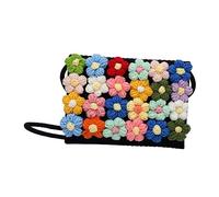 VALICLUD Borsa Tracolla Estiva all Uncinetto Colorata in Cotone e Lino, Pratica Borsa da Spiaggia per Donne Design Semplice e Look alla Moda per Giorni Speciali