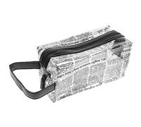 VALICLUD Borsa Trucco Trasparente PVC con Zip e Manico Pochette Cosmetica Compatta Stile Giornale Organizer da Viaggio Resistente e Leggero per Cosmetici e Accessori
