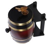 VALICLUD Botte di Vino in Legno Massello Rosso con Dispenser per Bevande Alcoliche e Whisky Decorazione Tradizionale per Bar e Feste Spillatore Resistente e Riutilizzabile