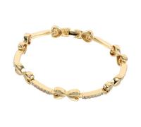 VALICLUD Bracciale Charm Zirconi Cubici Per e Matrimonio Bracciale Chunky Placcato Per