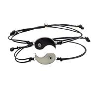 VALICLUD Braccialetti Yin Yang Abbinati Luminosi al Buio, Braccialetti Dell'amicizia Regolabili Ciondoli Taiji, Regalo per Coppie e Amici per Occasioni Speciali