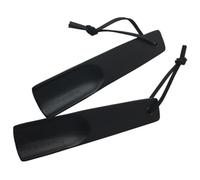 VALICLUD Calzascarpe in Legno Corto 2 Pezzi Corda in Pelle, Calzascarpe Per Anziani e Bambini, Strumento Portatile Da Casa e Viaggio, Superficie Liscia Che Non Danneggia Scarpe e Pelle