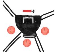 VALICLUD Canestro da Basket per Trampo con Pallone e Pompa, PVC Epe Oxford Cloth PE, Accessorio per Schiacciate, per Famiglie, Indoor e Outdoor