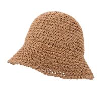 VALICLUD Cappello A Secchiello in Paglia Cappello da Spiaggia Estivo Cappello da Sole Intrecciato Cappello da Pieghevole E Traspirante Berretto A Larga