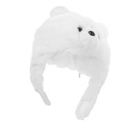 VALICLUD Cappello da Costume di Halloween Orso Polare in Peluche Leggero Cotone Pp, Copricapo da Festa e Accessorio Fotografico Versatile per Adulti e Adolescenti