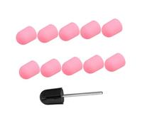 VALICLUD Cappucci Abrasivi per Unghie Rosa 10 Pezzi in Plastico Leggeri per Levigatura Rapida Manicure e Rimozione Cuticole con Testa di Molatura
