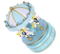 VALICLUD Carillon Giostra Meccanico Azzurro Scatola Musicale Rotante con Suono Castle in The Sky Regalo Compleanno e Natale per Adulti