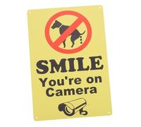 VALICLUD Cartello Segnaletico Cane No Urina con Avviso Telecamera Targa Vintage in Metallo per Giardino e Cortile Segnale Divertente e Funzionale per Controllo Animali e Protezione Aiuole