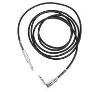 VALICLUD Cavo Audio per Chitarra a Angolo Retto 6,35mm Nero | Rame, PVC e Schermo Intrecciato ad Alta Densità, Guscio Metallico Spesso Protezione a Molla