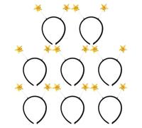 VALICLUD Cerchietto Antenna a Stella Dorata Set 8 Pezzi, Fascia per Chioma a Forma di Stella Scintillante, Accessorio Riutilizzabile per Feste di Compleanno, Carnevale e Cosplay, Adatto