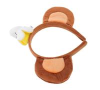 VALICLUD Cerchietto da Donna con Orecchie da Scimmia e Banana in Cima Accessori per Capelli da Animale in Peluche Forniture per Travestimenti da Scimmia per Feste e Usi Quotidiani