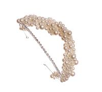 VALICLUD cerchietto di perle bande addio nubilato accessori per per donna fasce formali per le donne fascia da donna spa Banda per da sposa Copricapo da sposa AbS bianca